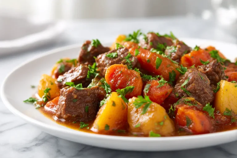 Gordon Ramsay's flavorful beef stew recipe, rich and hearty.
