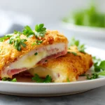 Gordon Ramsay's Chicken Cordon Bleu recipe beautifully plated.