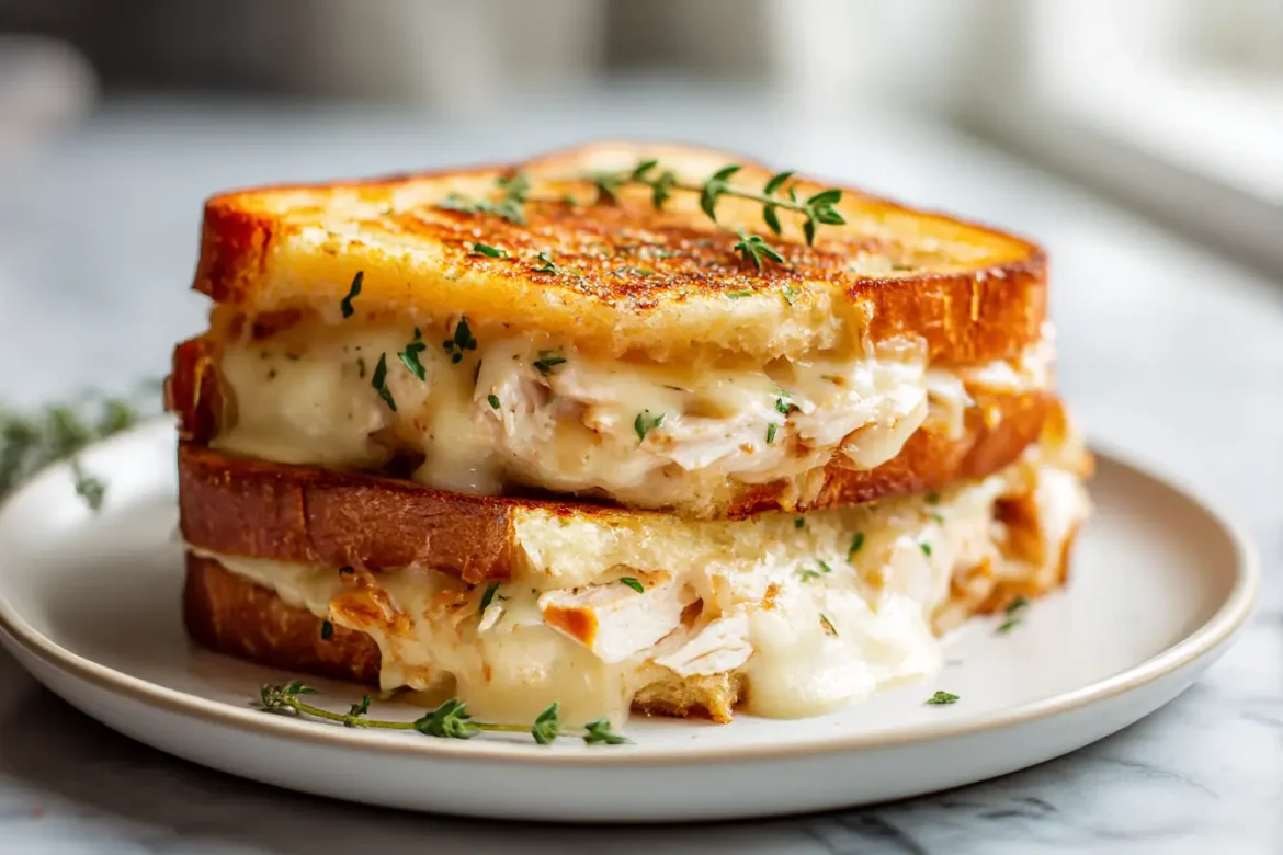 Delicious Gordon Ramsay chicken croque monsieur with a golden crust