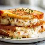 Delicious Gordon Ramsay chicken croque monsieur with a golden crust