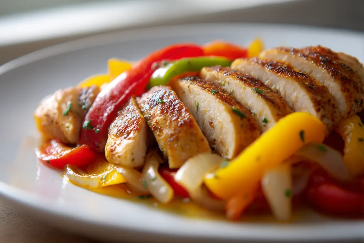 Gordon Ramsay chicken fajitas, beautifully grilled and flavorful