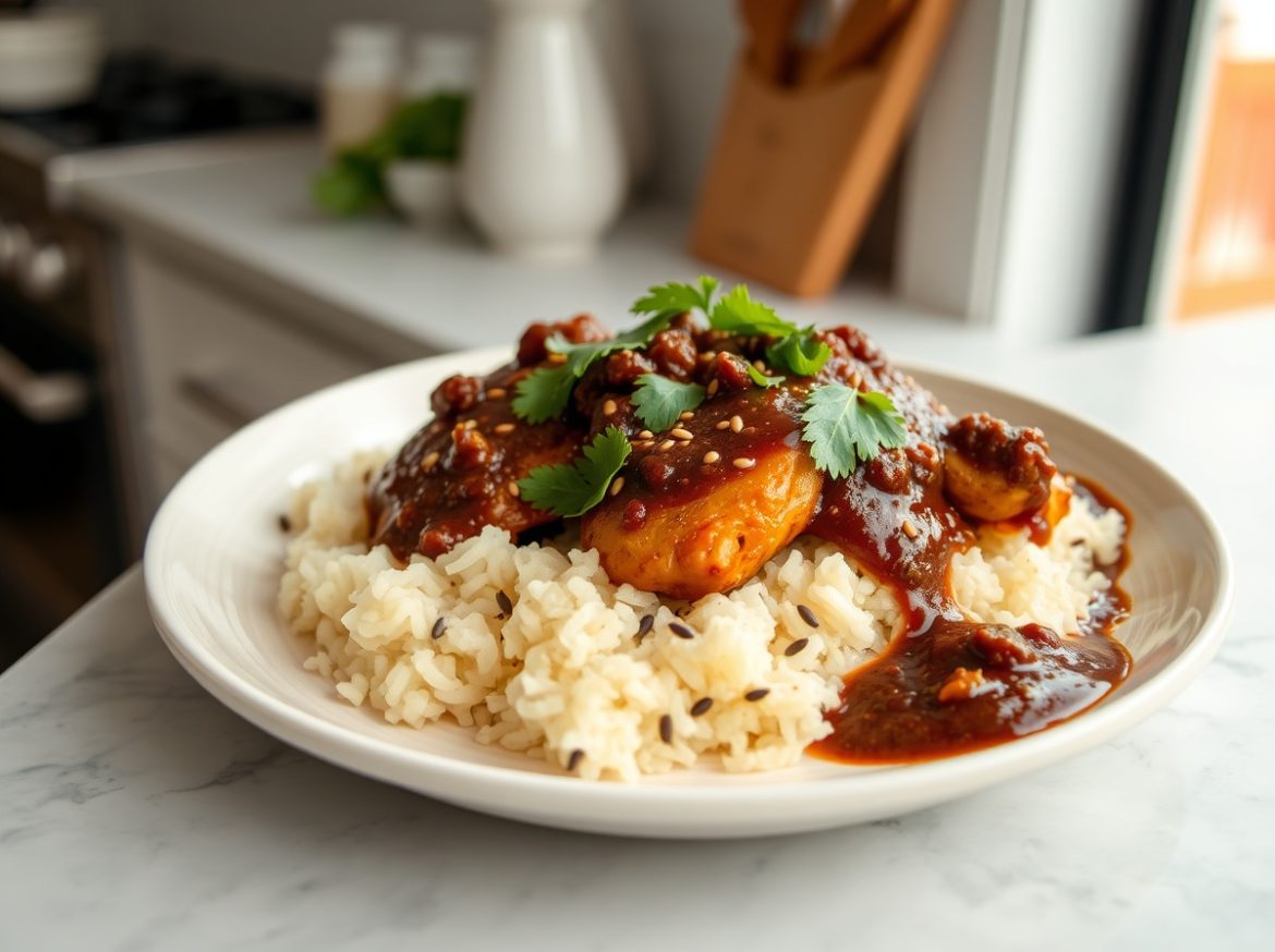 Delicious Gordon Ramsay Chicken Mole Recipe cooked in the Cookeo.