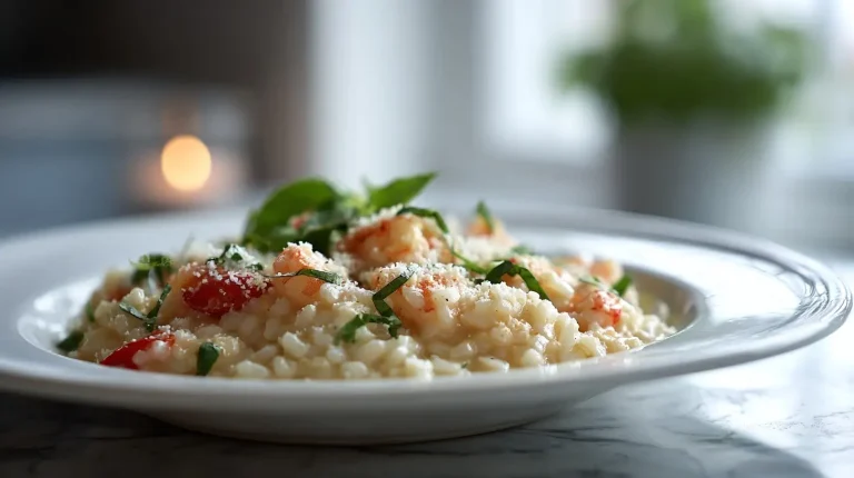 Gordon Ramsay's prawn risotto, creamy and flavorful.