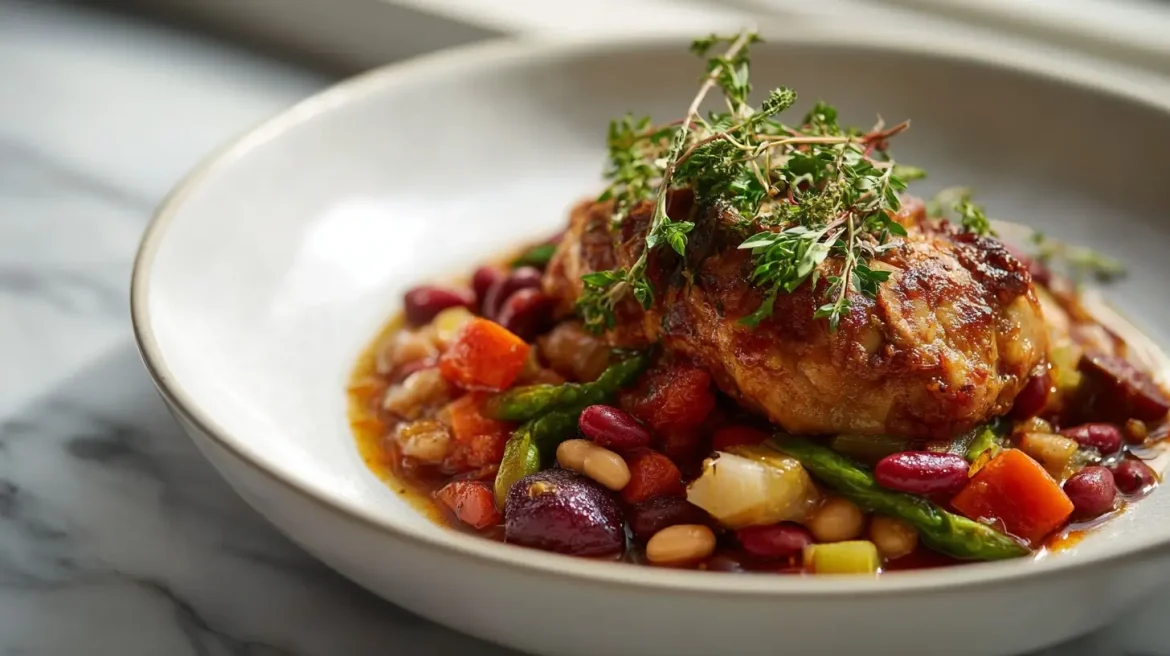 Delicious Gordon Ramsay chicken cassoulet with rich flavors