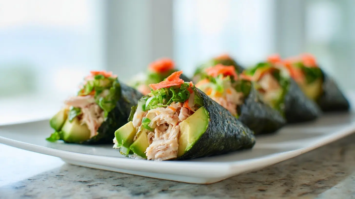 A delicious Gordon Ramsay Chicken Temaki with fresh ingredients