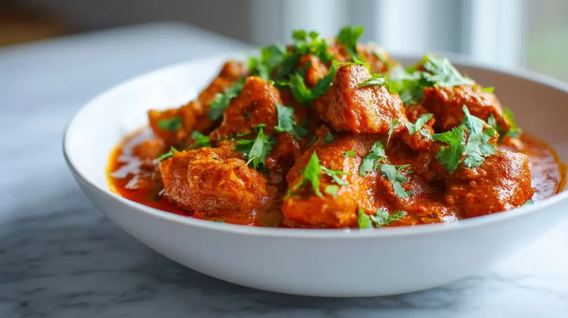 Delicious Gordon Ramsay Chicken Vindaloo, a spicy Indian curry dish that tantalizes the taste buds.