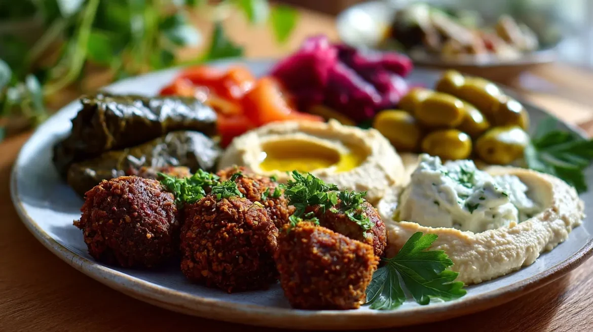 Gordon Ramsay's delicious mezze platter filled with vibrant flavors.