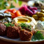 Gordon Ramsay's delicious mezze platter filled with vibrant flavors.
