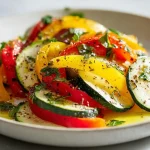 Gordon Ramsay ratatouille featuring vibrant vegetables in a beautiful presentation.