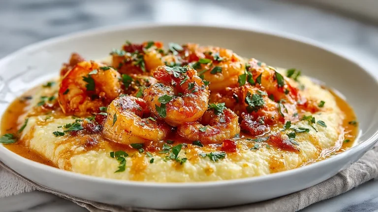 Gordon Ramsay's delicious shrimp and grits dish with creamy texture