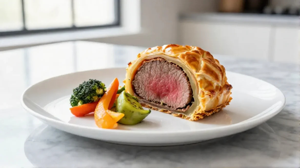 Gordon Ramsay's Beef Wellington, perfectly baked and golden brown