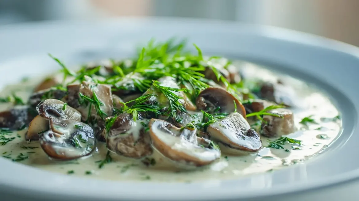Gordon Ramsay's rich and creamy mushroom sauce, perfect for enhancing your dishes.