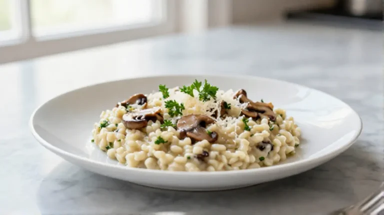 Gordon Ramsay mushroom risotto, creamy and rich with flavor