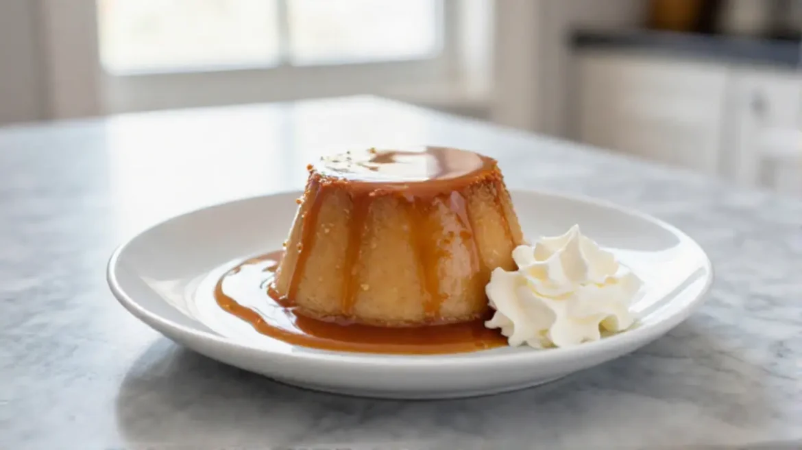 Gordon Ramsay's sticky toffee pudding served warm with a rich toffee sauce.