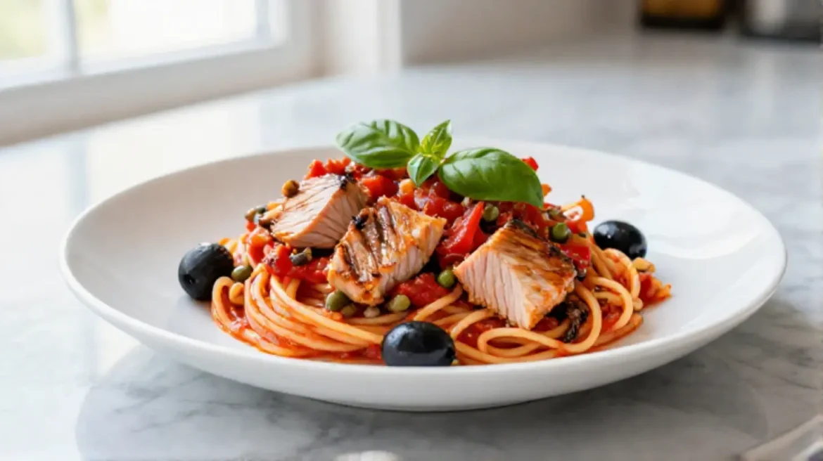 Gordon Ramsay's Tuna Puttanesca, rich in flavor and freshness.