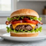 Gordon Ramsay Ultimate Burger with fresh ingredients and gourmet toppings